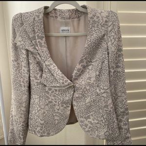 Armani Collezioni Gray & White Jacket Size 4